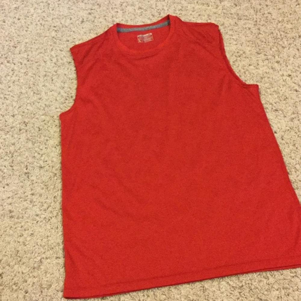 Men's red performance tank